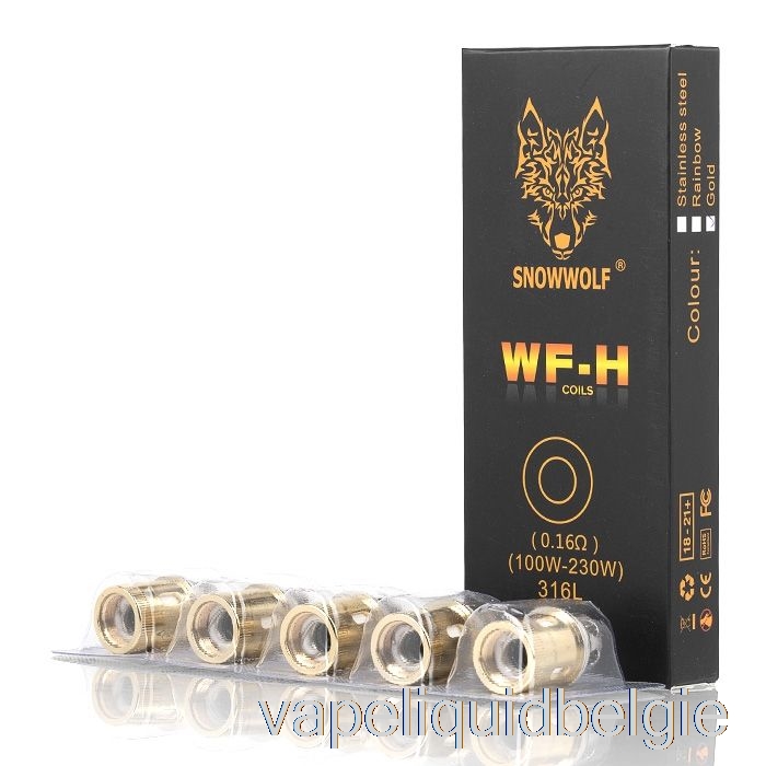 Vape Smaken Snowwolf Wolf Wf Vervangende Spoelen 0.16ohm Wf-h Spoel (goud)